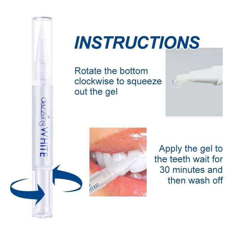 Dazzling White Instant Teeth Whitening Pen – Stain Removal & Smile Brightener